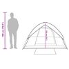 vidaXL Tenda da Campeggio a Cupola per 3 Persone Verde Impermeabile
