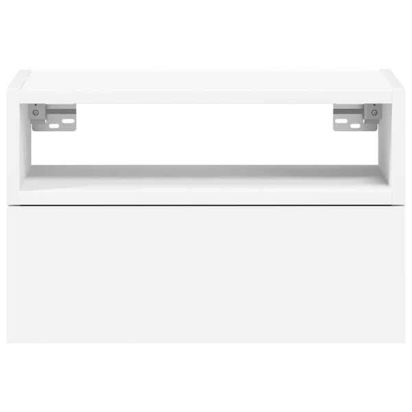 vidaXL Comodino a Parete Bianco 45x26x28,5 cm