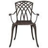 vidaXL Set da Pranzo per Giardino 5 pcs Bronzo Alluminio
