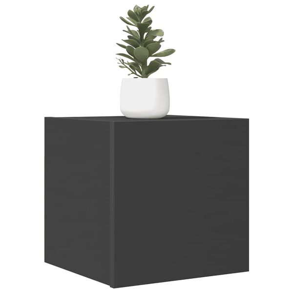 vidaXL Mobili Porta TV a Parete 2pz Grigi 30,5x30x30 cm