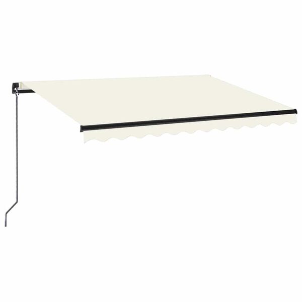 vidaXL Tenda da Sole Retrattile Manuale 350x250 cm Crema