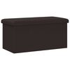 vidaXL Panca Portaoggetti Pieghevole Marrone in PVC
