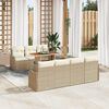 vidaXL Set Divano da Giardino con cuscino 8 pcs beige e panna