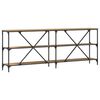vidaXL Tavolo consolle Rovere Artigianale 200 x 30 x 75 cm
