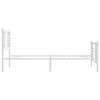 vidaXL Giroletto con Testiera e Pediera Metallo Bianco 90x200 cm