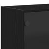 vidaXL Credenza Rovere Nero 68 x 37 x 142 cm