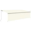 vidaXL Tenda Sole Retrattile Manuale con Parasole 5x3 m Crema