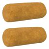vidaXL Cuscino 2 pz HEERLEN Giallo &Oslash; 15 x 40 cm Fleece in microfibra