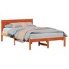 vidaXL Struttura del letto Marrone 135 x 190 cm Legno massello di pino