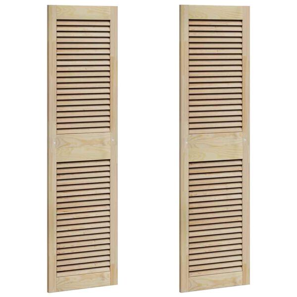 vidaXL Porta per Armadio 2 pcs Naturale 140,5 x 2,1 x 39,5 cm