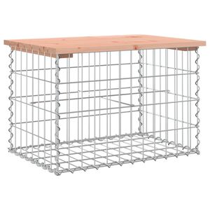 vidaXL Panca da Giardino Design Gabbione 63x44x42 cm Massello Douglas