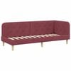 vidaXL Cornice del letto ad angolo Rosso Vino 80 x 200 cm Tessuto