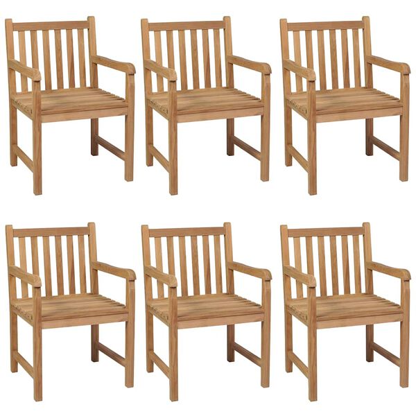 vidaXL Set da pranzo da giardino 7 pz 150x90 cm in legno massello di teak