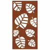 vidaXL Decorazione Muro da Giardino 105x55 cm Foglia Acciaio Corten