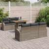 vidaXL Set Divano da Giardino con cuscino 7 pcs Grigio