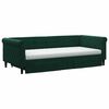 vidaXL Divano Letto Estraibile Cassetti Verde Scuro 90x200cm Velluto