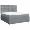 vidaXL Giroletto a Molle con Materasso Grigio Chiaro180x200 cm Tessuto
