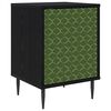 vidaXL Armadio da Notte GELEEN Rovere Nero 36 x 33 x 51 cm