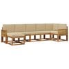 vidaXL Set di divani da esterno 7 pz 7-Posti Naturale e Beige