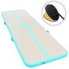 vidaXL Tappetino Ginnastica Gonfiabile e Pompa 500x100x10 cm PVC Verde