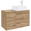 vidaXL Set di mobili per il bagno 2 pz Rovere Artigianale