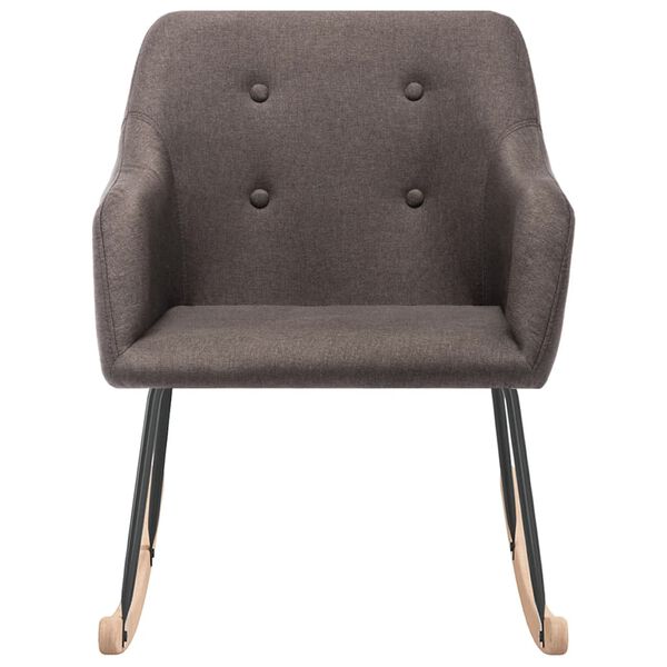 vidaXL Sedia a Dondolo Grigio Talpa in Tessuto