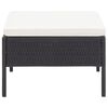 vidaXL Set Divani da Giardino 3 pz con Cuscini in Polyrattan Nero