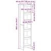 vidaXL Armadio per Libri Rovere Artigianale 80 x 30 x 155 cm