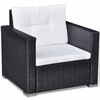 vidaXL Set Divani da Giardino 6 pz con Cuscini in Polyrattan Nero
