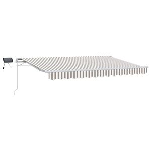 vidaXL Tenda retrattile Grigio chiaro e bianco 500 &times; 350 cm