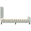 vidaXL Letto a molle con testiera Grigio chiaro 100 x 200 cm Velluto