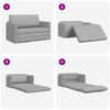 vidaXL Divano letto 110cm Grigio Nuvola Tessuto