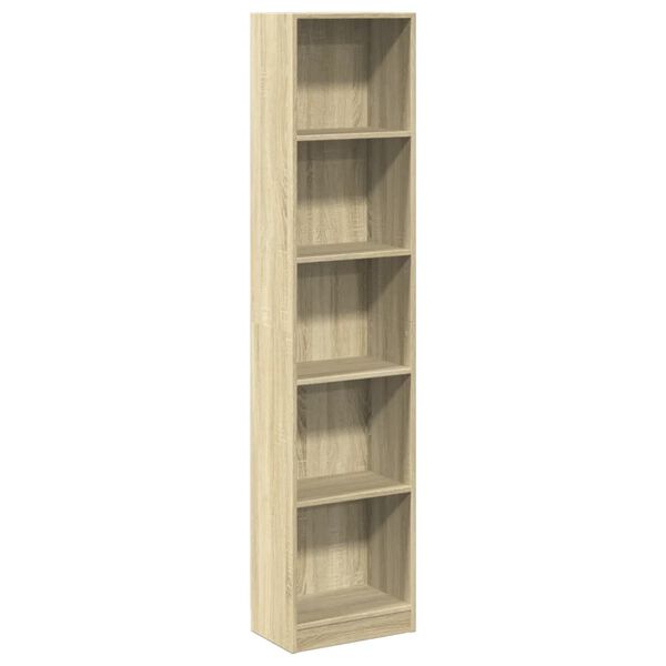 vidaXL Libreria Rovere Sonoma 40x24x176 cm in Legno Multistrato