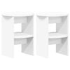 vidaXL Mobile laterale 2 pz Bianco &Oslash;40 x 50 cm Legno ingegnerizzato