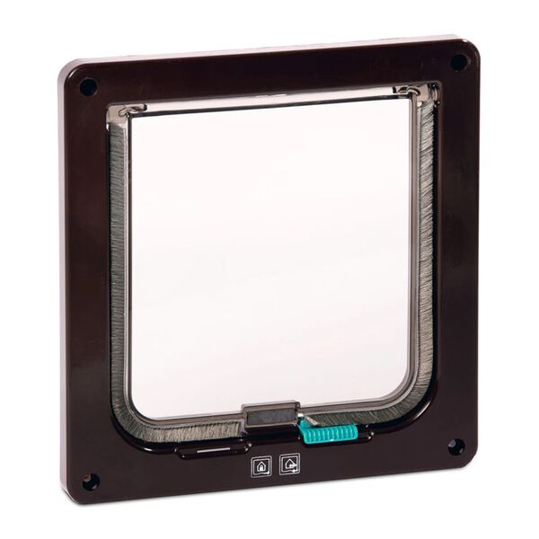 Karlie Porta per Gatti Bloccabile a 2 Vie Porta 19,2x5x20 cm Marrone