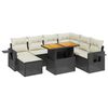 vidaXL Set Divani da Giardino con Cuscini 8 pz Nero in Polyrattan