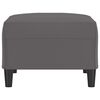 vidaXL Poggiapiedi Grigio 70x55x41 cm in Similpelle