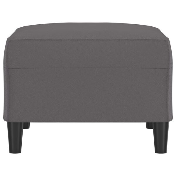 vidaXL Poggiapiedi Grigio 70x55x41 cm in Similpelle