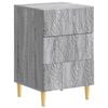 vidaXL Comodino Sonoma grigio 43 x 39,5 x 66,5 cm Legno ingegnerizzato