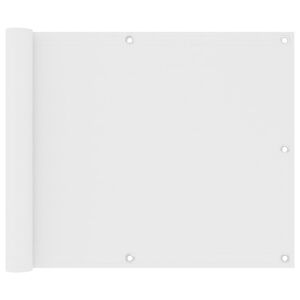 vidaXL Paravento da Balcone Bianco 75x300 cm in Tessuto Oxford