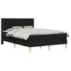 vidaXL Struttura letto con materasso Nero 140 x 190 cm Tessuto