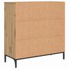 vidaXL Credenza Rovere artigianale 79,5 x 33 x 82 cm Legno multistrato