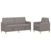 vidaXL Set di Divani con Storage 2 pcs Tortora Poliestere