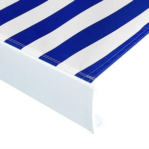 vidaXL Tendone Parasole in Tela Blu e Bianco 450x300 cm