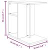 vidaXL Tavolino da Salotto Rovere Fumo 50x30x50cm Legno Multistrato
