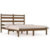 vidaXL Giroletto senza Materasso Ambra in Legno Massello 160x200 cm