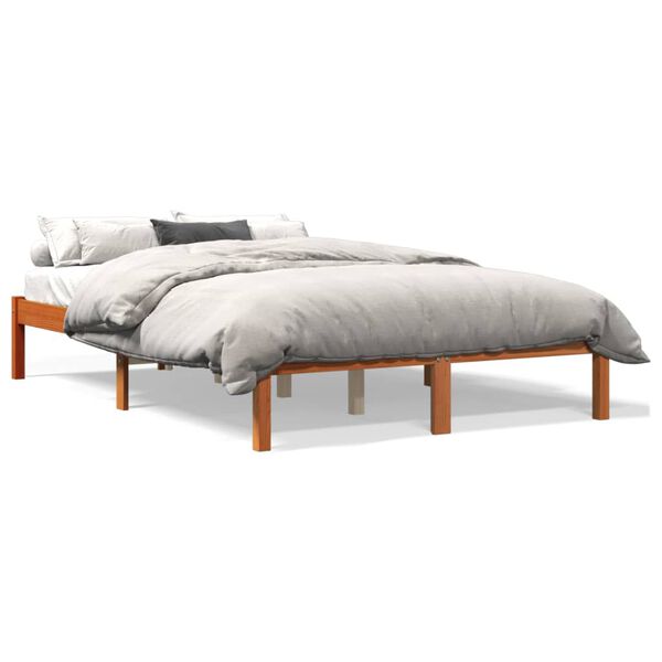vidaXL Letto senza Materasso Marrone Cera 120x190 cm in Legno di Pino