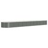 vidaXL Letto Giardino Acciaio Zincato 440x80x36 cm Grigio