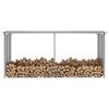 vidaXL Capannone da Giardino in Acciaio Zincato 330x92x153cm Grigio