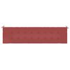 vidaXL Cuscino per Panca Rosso Vino 200x50x4 cm in Tessuto Oxford